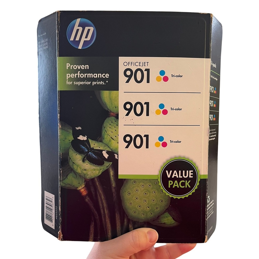 NEW HP Office Jet Tricolor 901 Value 3‎ Pack March 2014